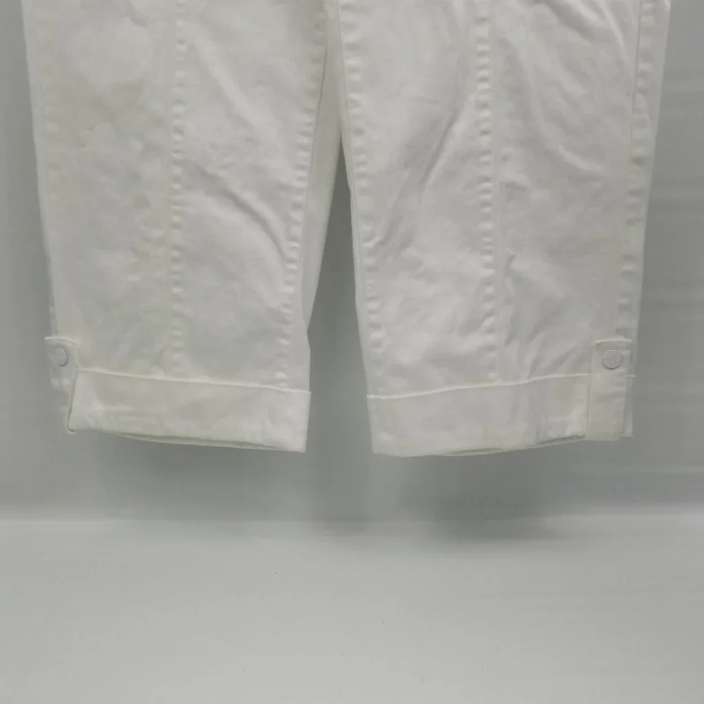 Gitano White Rolled Cuff Capri Size 12 CLEAN! - Picture 2 of 11